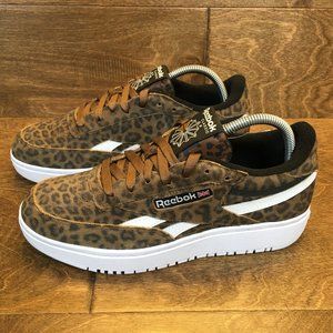 Reebok Club C Double Revenge Leopard Women's Sz 6
